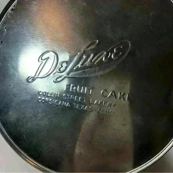 Vintage western Christmas  Deluxe Fruit Cake tin from Collin Street Bakery - Picture 4 of 9